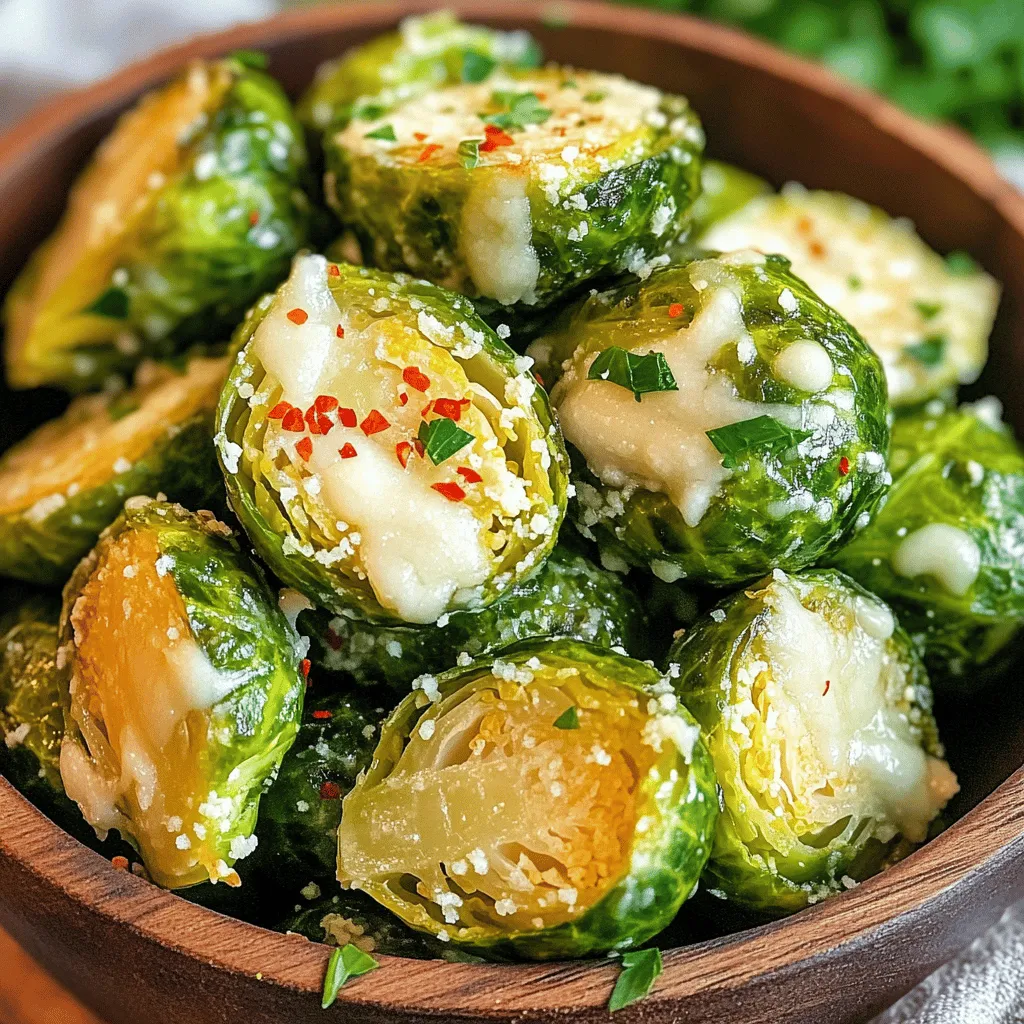 Air Fryer Garlic Parmesan Brussels Sprouts Delight