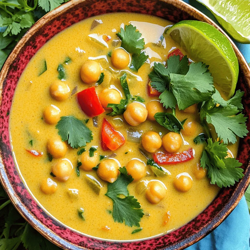 Coconut Curry Chickpea Soup Flavorful and Easy Recipe