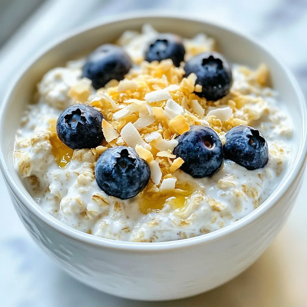 Blueberry Coconut Overnight Oats Tasty and Easy Recipe