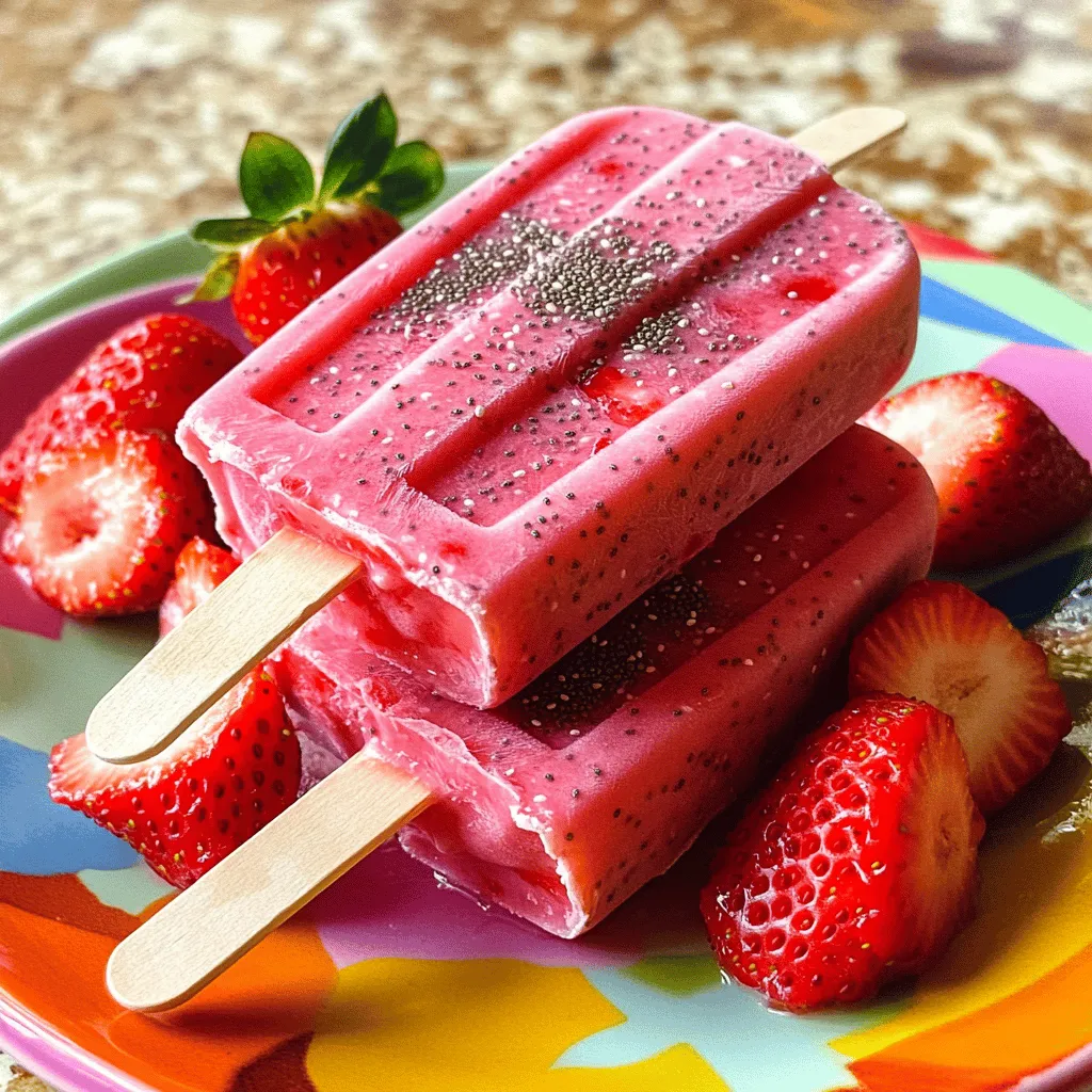 Strawberry Coconut Chia Popsicles Fresh and Simple Treat