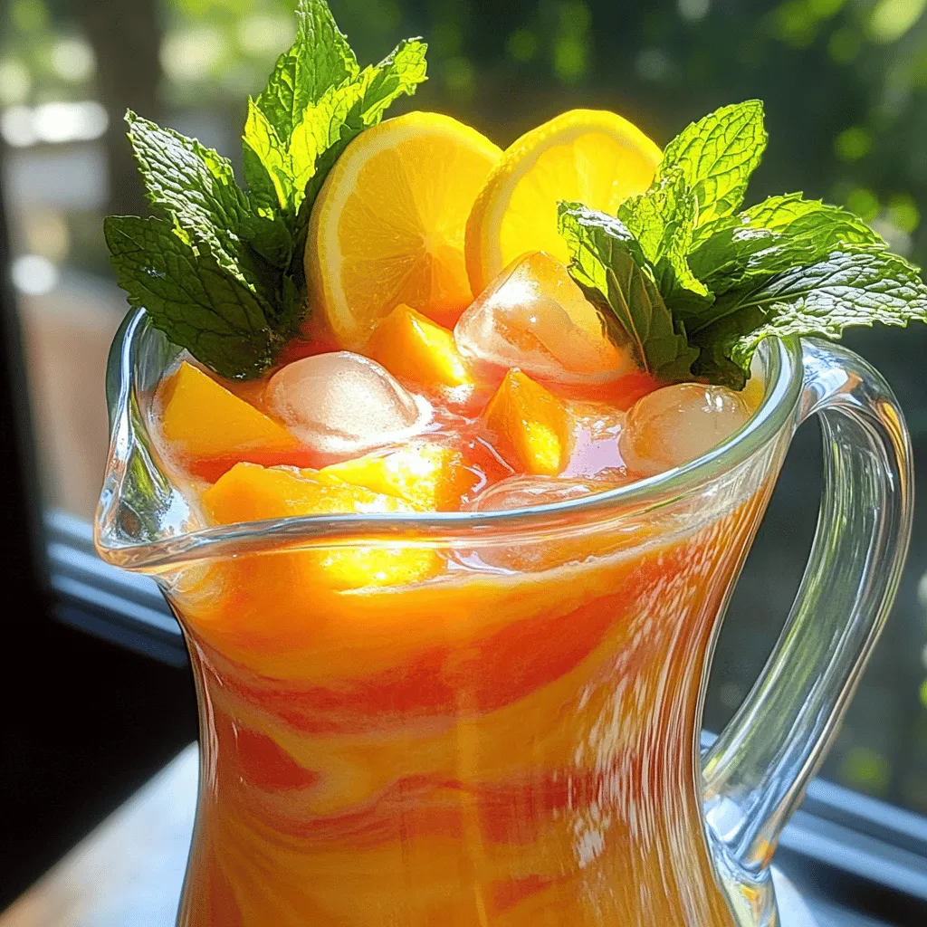 Fresh Peach Lemonade Refreshing Summer Drink Recipe