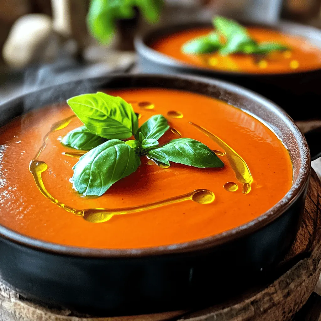 Creamy Roasted Red Pepper Soup Simple and Tasty Meal