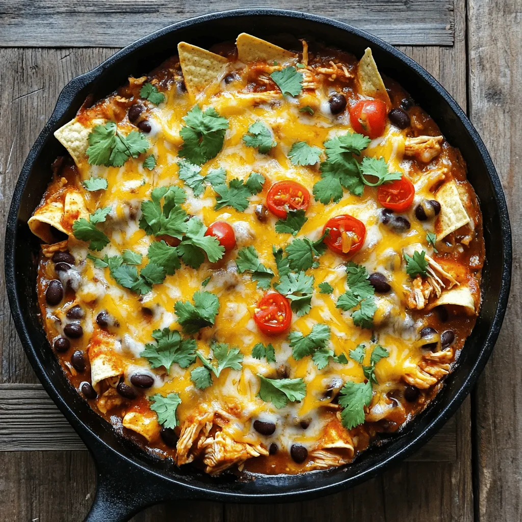Chicken and Cheese Enchiladas Skillet Tasty Dinner Delight