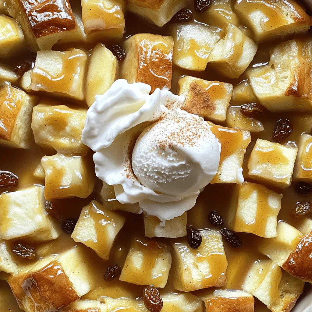 Slow Cooker Apple Cider Bread Pudding Delight