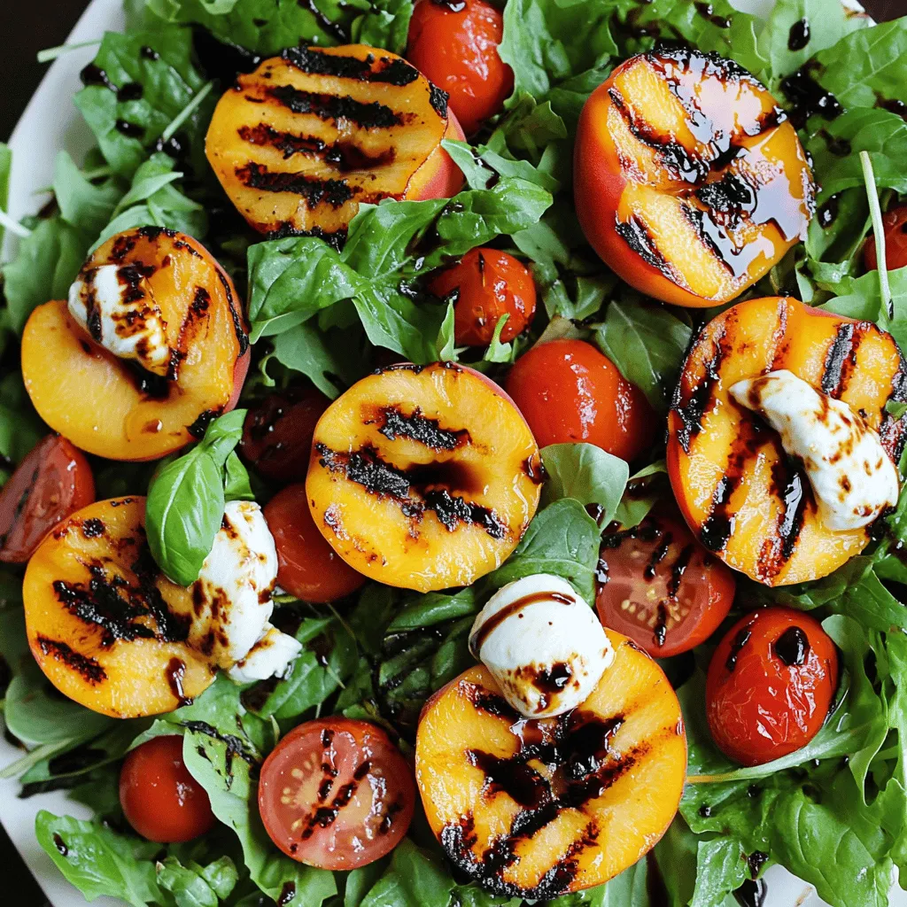 Grilled Peach Caprese Salad Fresh and Flavorful Dish