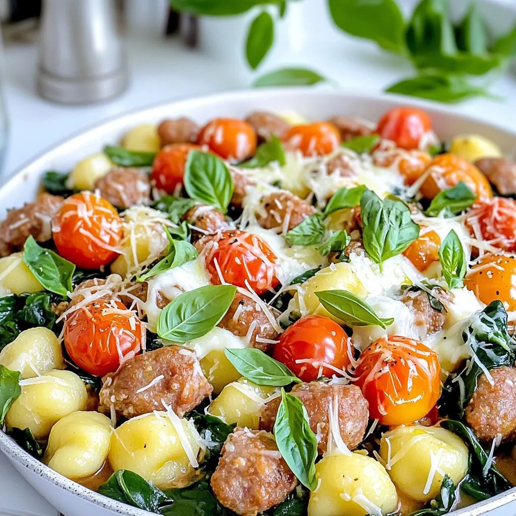 Cheesy Sausage Gnocchi One Pan Delightful Recipe