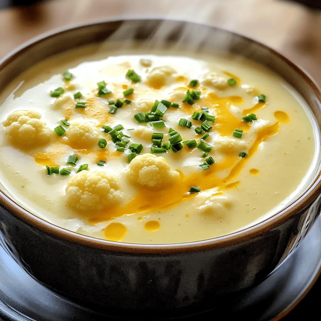 Slow Cooker Cauliflower Cheddar Soup Creamy Delight