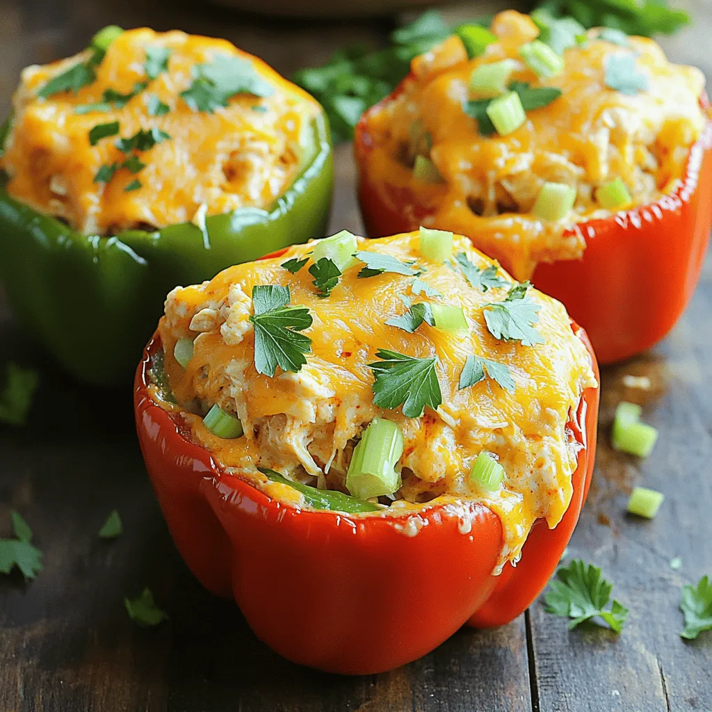 Buffalo Chicken Stuffed Peppers Simple and Tasty Meal