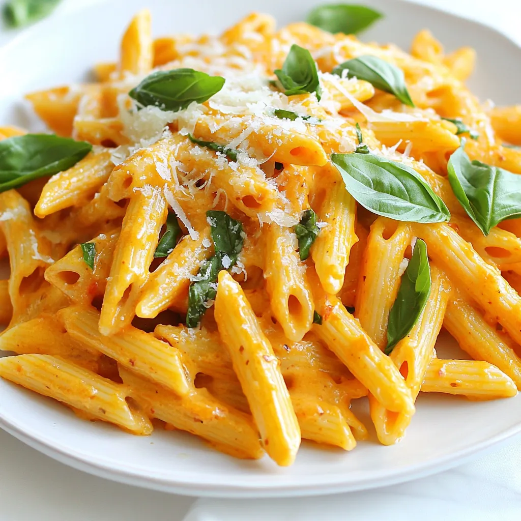 Roasted Red Pepper Penne Savory and Creamy Delight