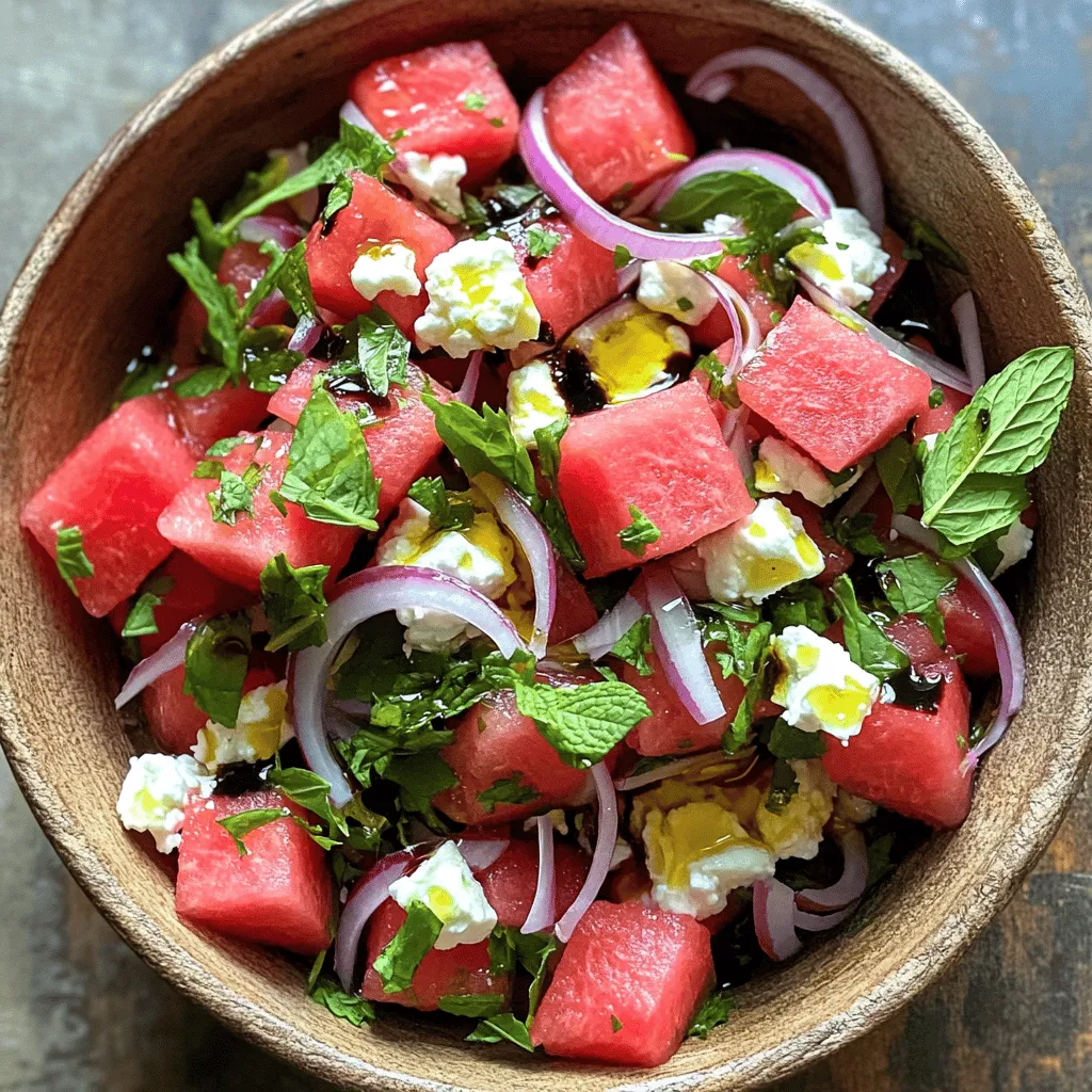 Watermelon Feta Mint Salad Refreshing Summer Delight