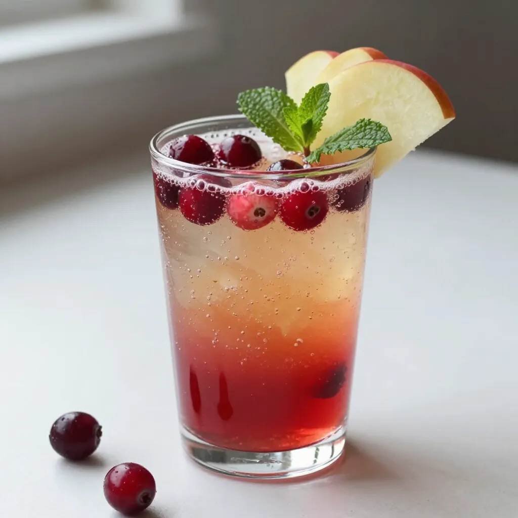 Cranberry Apple Spritzer Refreshing Drink Recipe