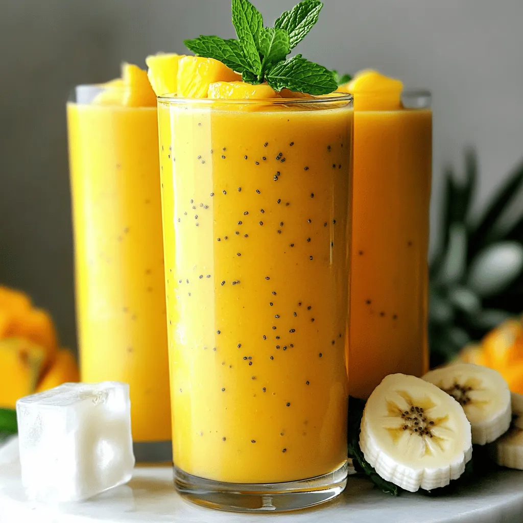 Tropical Mango Pineapple Smoothie Refreshing Delight