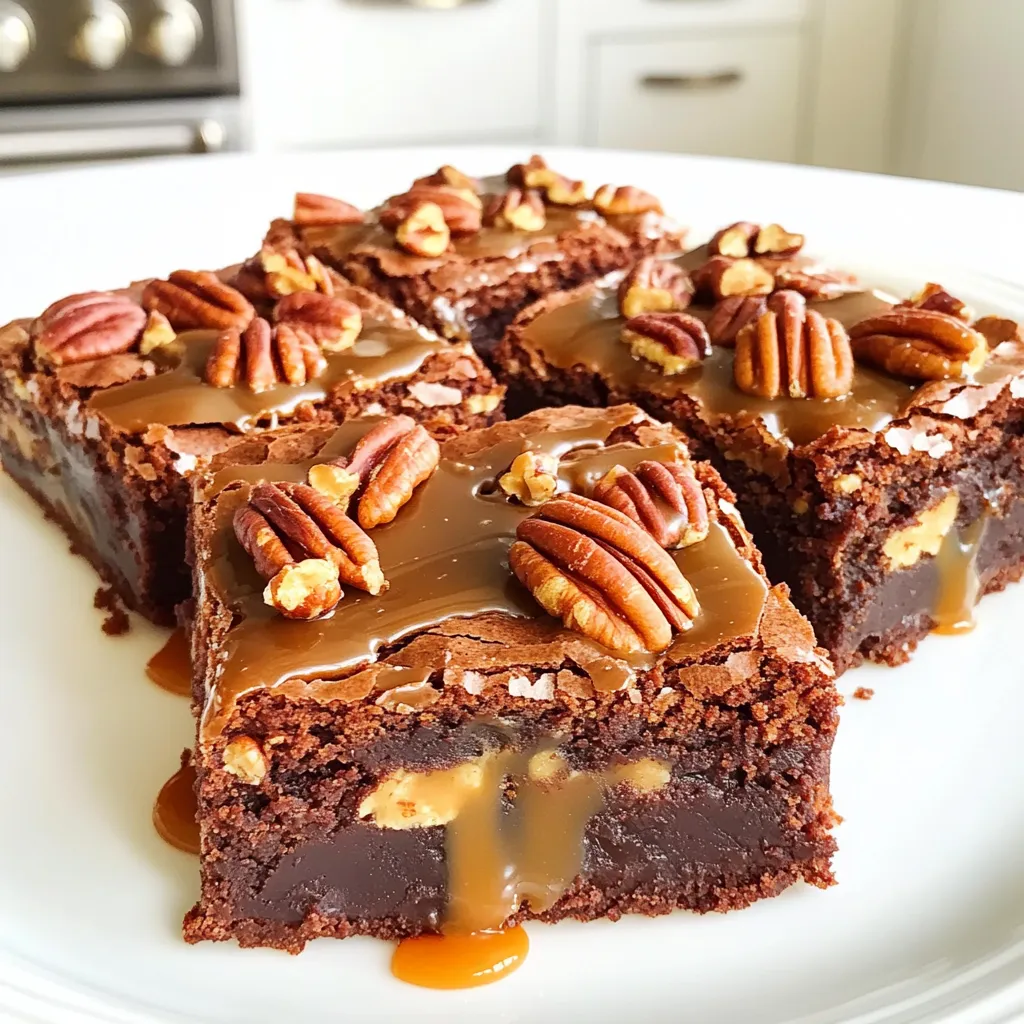 Caramel Pecan Turtle Brownies Decadent Treat Recipe