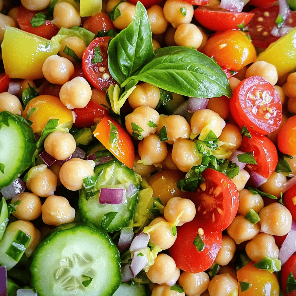 Lemon Basil Chickpea Salad Fresh and Flavorful Dish