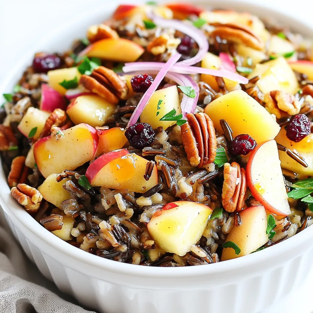 Wild Rice Salad with Apples and Pecans Delightful Dish