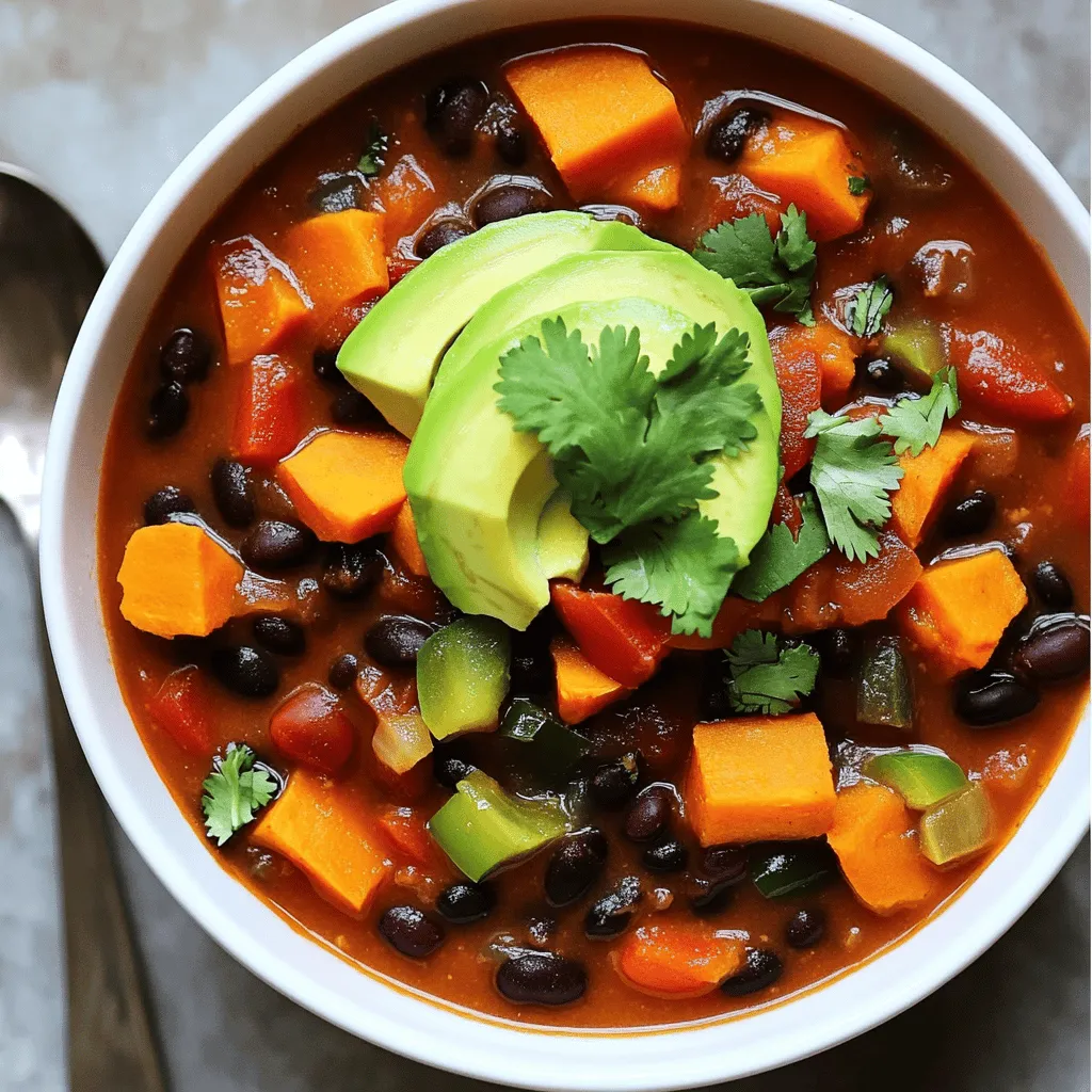 52. Sweet Potato Black Bean Chili Flavorful Meal Idea