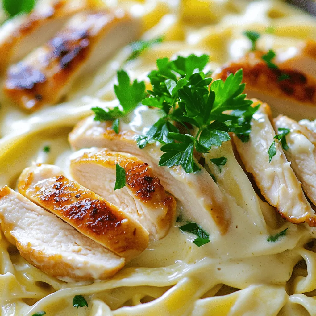 Easy Chicken Fettuccine Alfredo Creamy and Delicious Dish