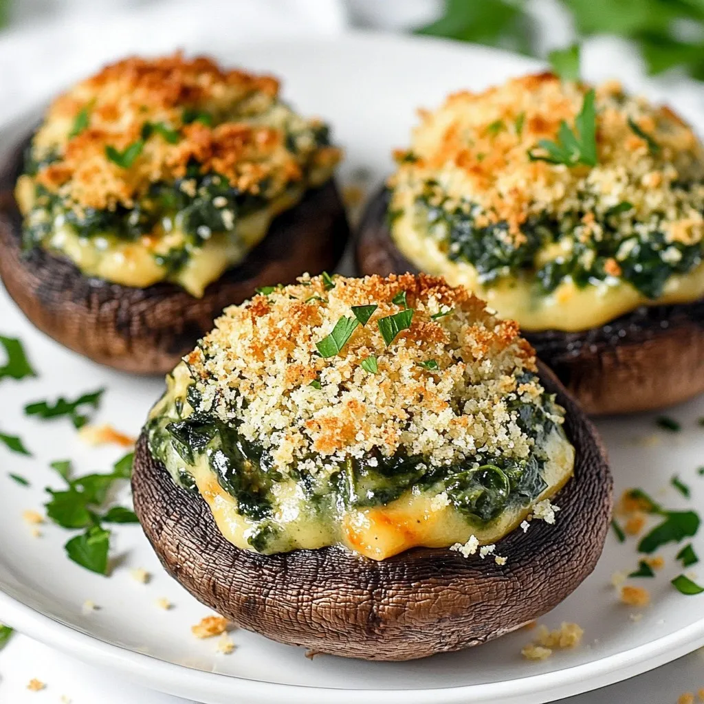 Creamy Spinach Stuffed Mushrooms Simple and Savory
