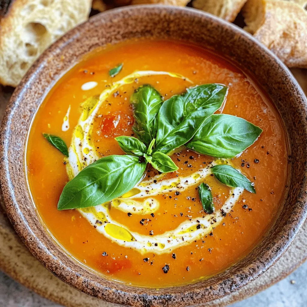 Roasted Tomato Basil Soup Comforting and Flavorful Meal