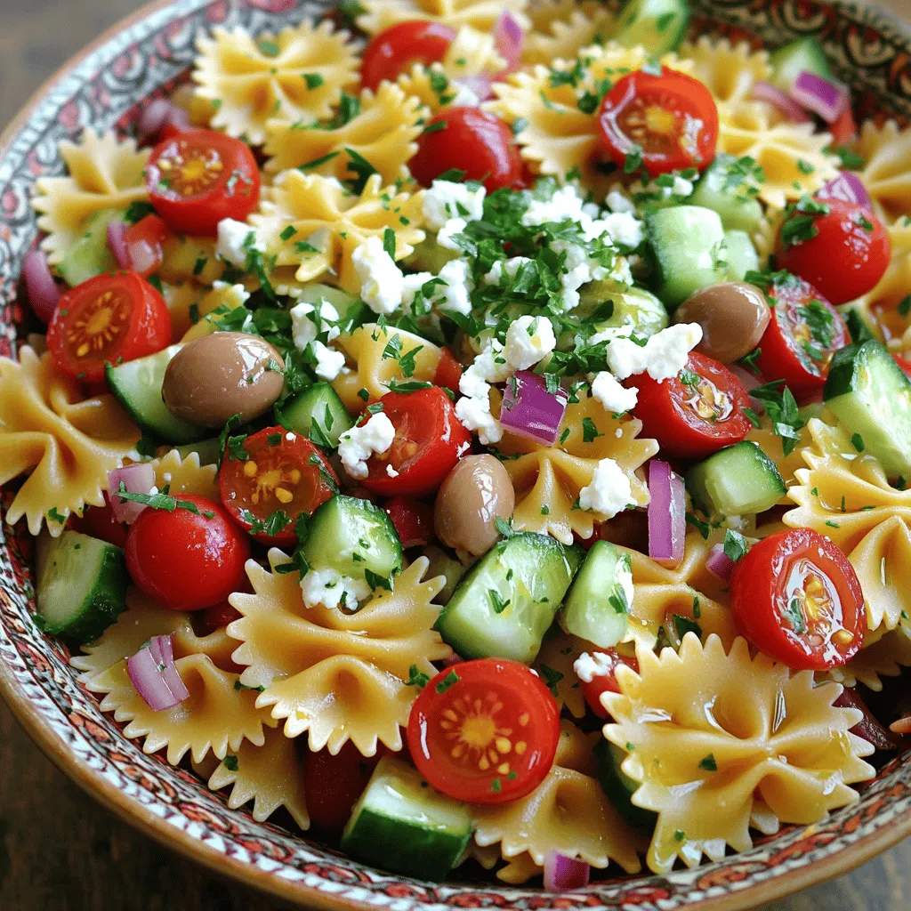 Zesty Greek Pasta Salad Fresh and Flavorful Delight