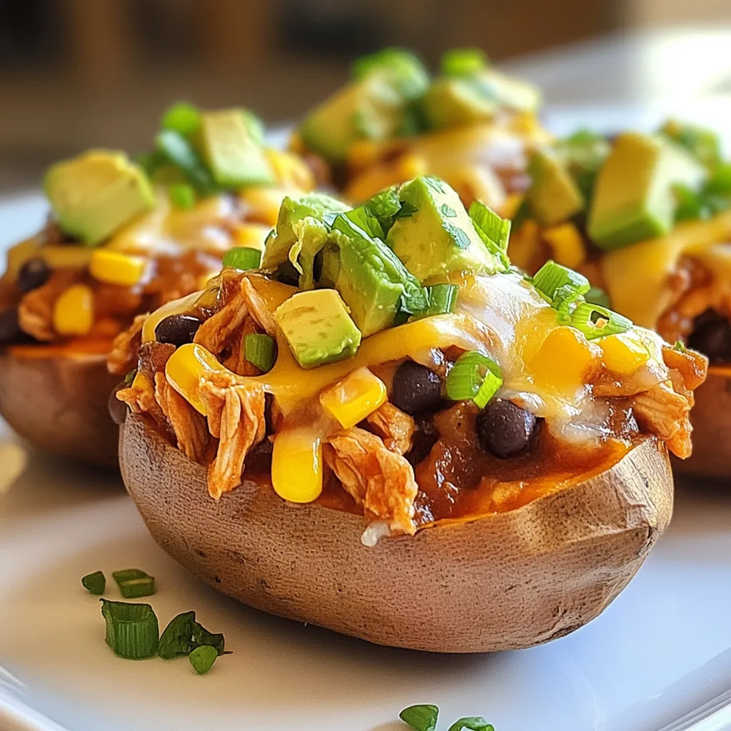 BBQ Chicken Stuffed Sweet Potatoes Flavorful Delight