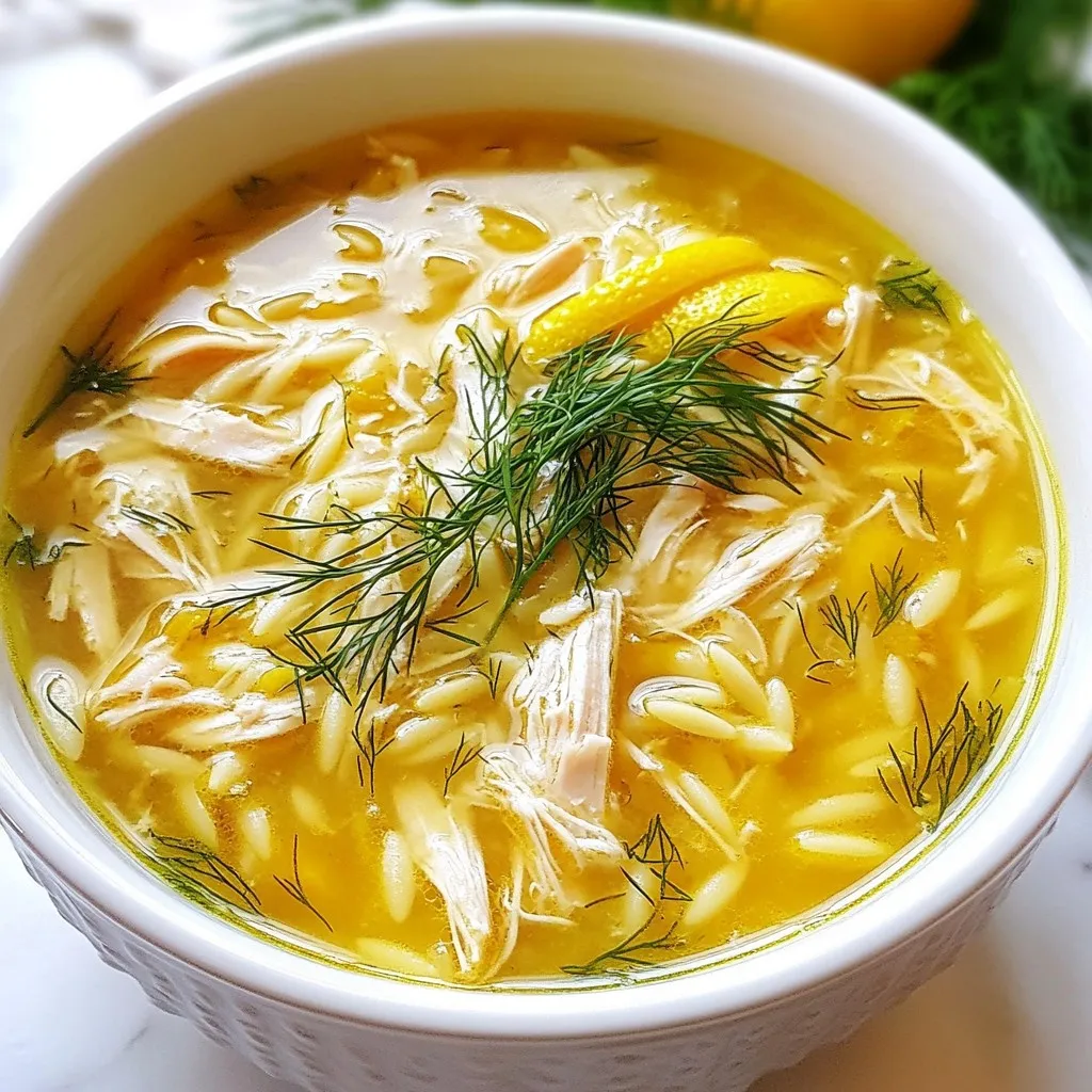 Greek Lemon Chicken Soup (Avgolemono) Flavor Boost