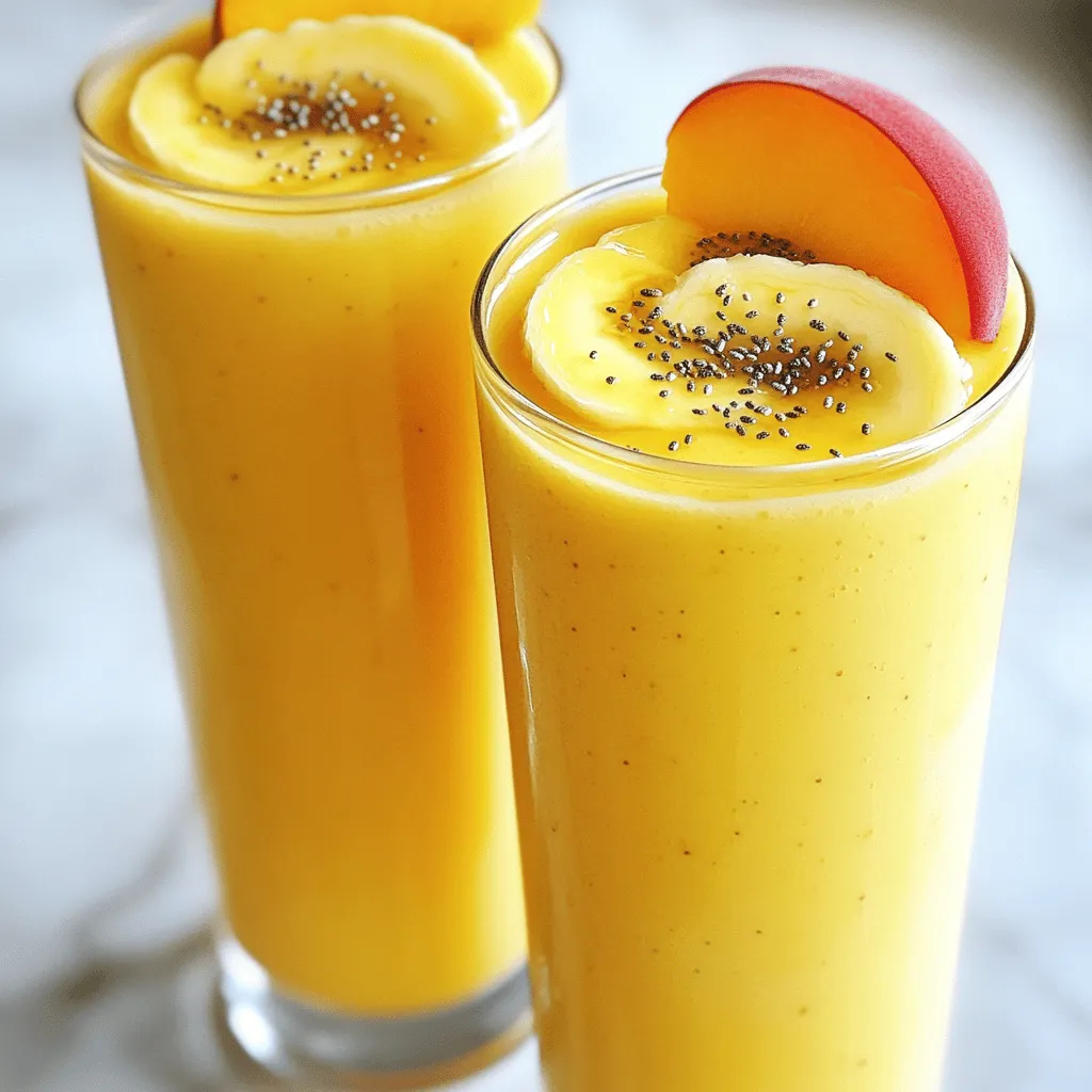 Peach Banana Smoothie Refreshing and Healthy Drink