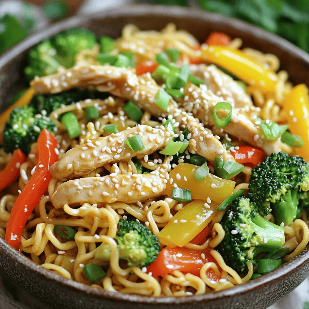 Spicy Garlic Chicken Noodles Savory Quick Meal Recipe