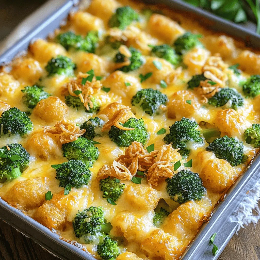 Cheesy Broccoli Tater Tot Casserole Quick and Easy Meal