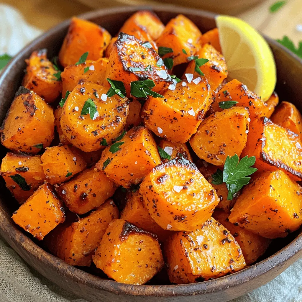 Crispy Roasted Sweet Potatoes Perfectly Seasoned Dish