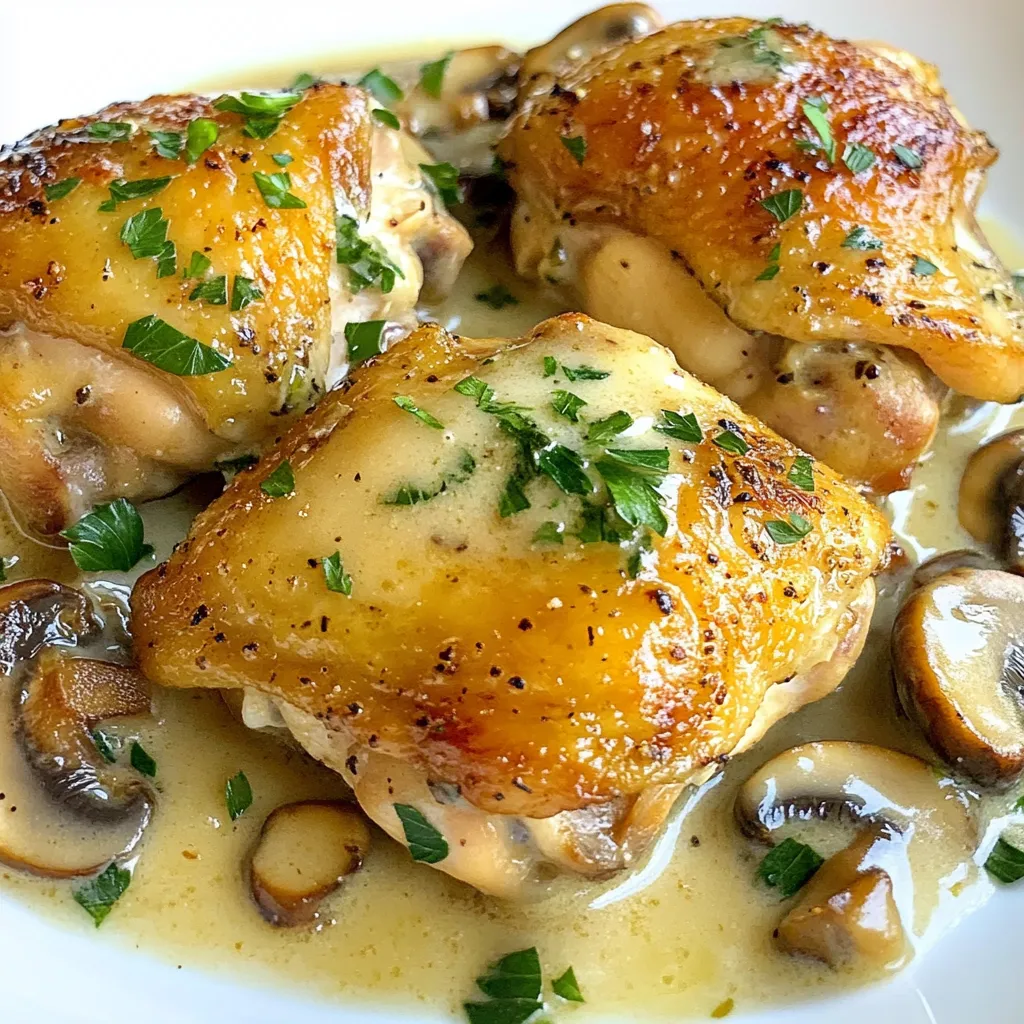 Creamy Mushroom Chicken Thighs Flavorful Dinner Idea