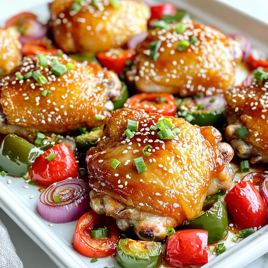 Sheet-Pan Sweet Chili Glazed Chicken Thighs Delight