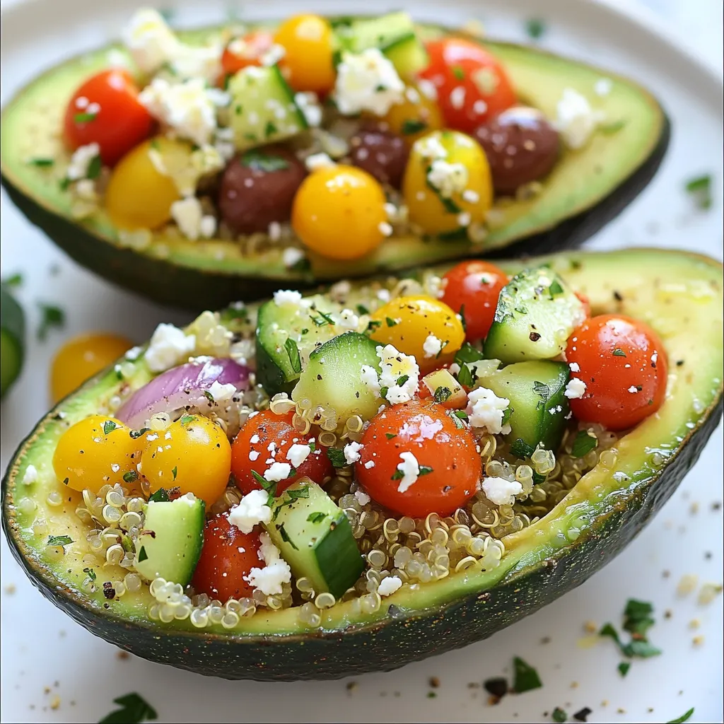 Mediterranean Stuffed Avocados Flavorful and Fresh Dish
