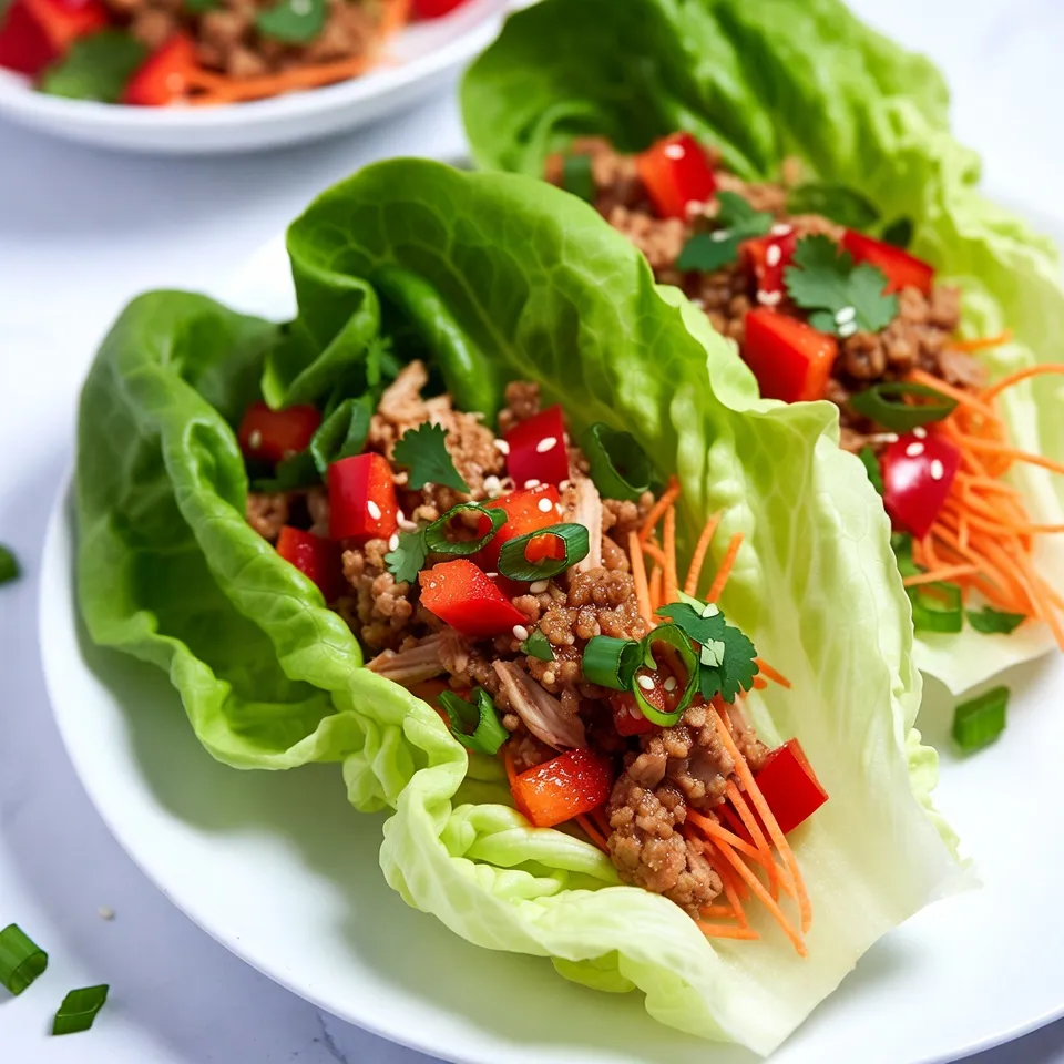 Ginger Lime Chicken Lettuce Wraps Flavorful Delight
