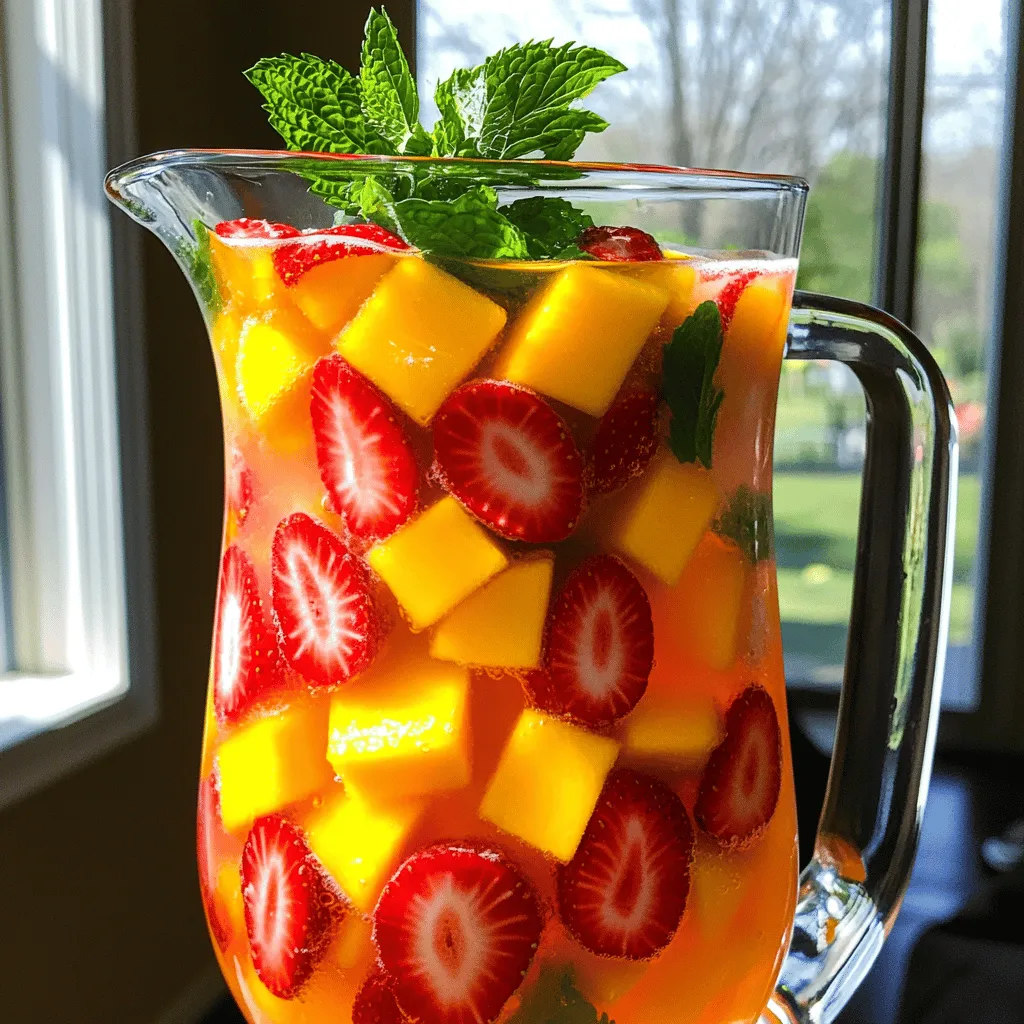 Strawberry Mango Agua Fresca Refreshing Summer Drink