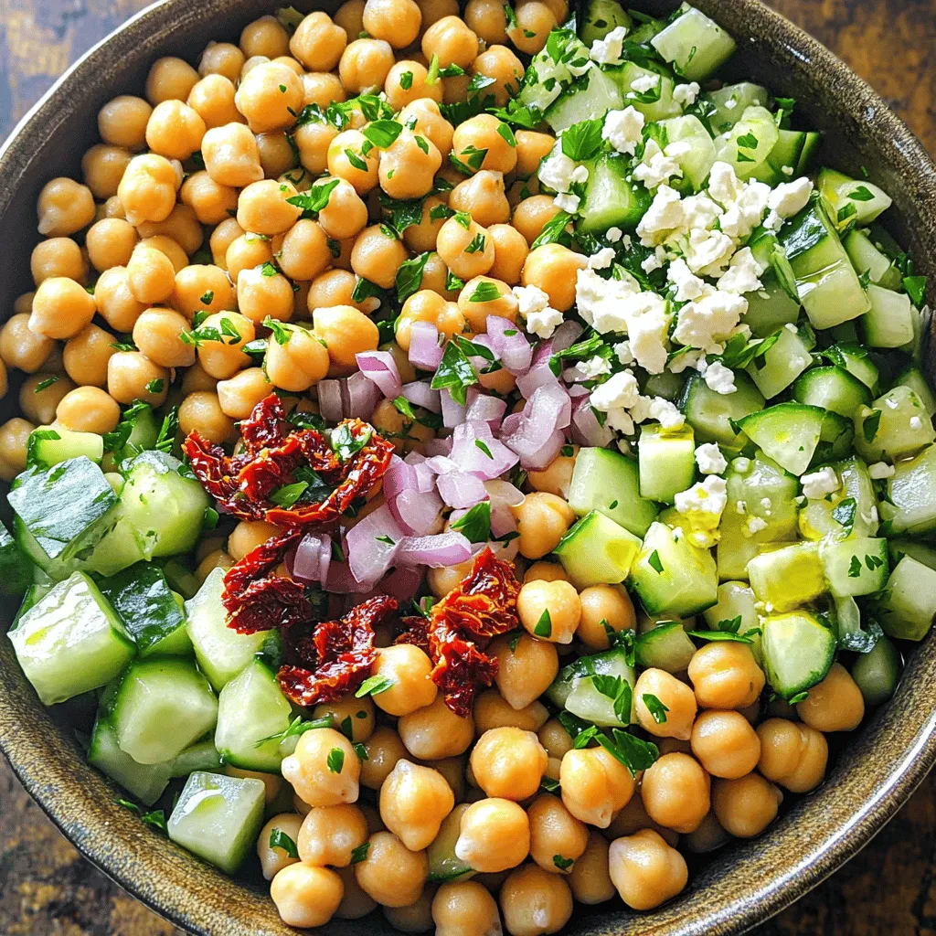 Sun-Dried Tomato Chickpea Salad Fresh and Flavorful Meal
