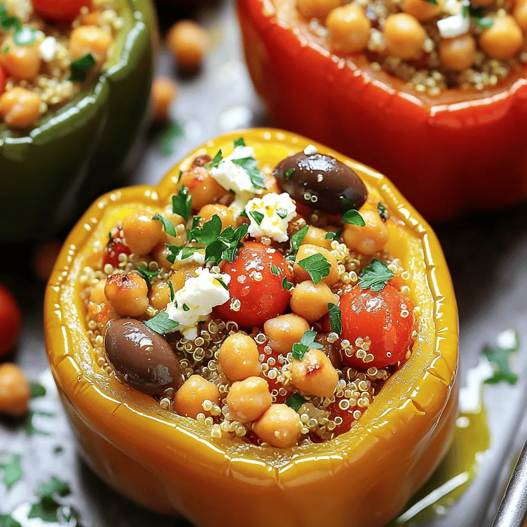 Mediterranean Quinoa Stuffed Peppers Flavorful Delight