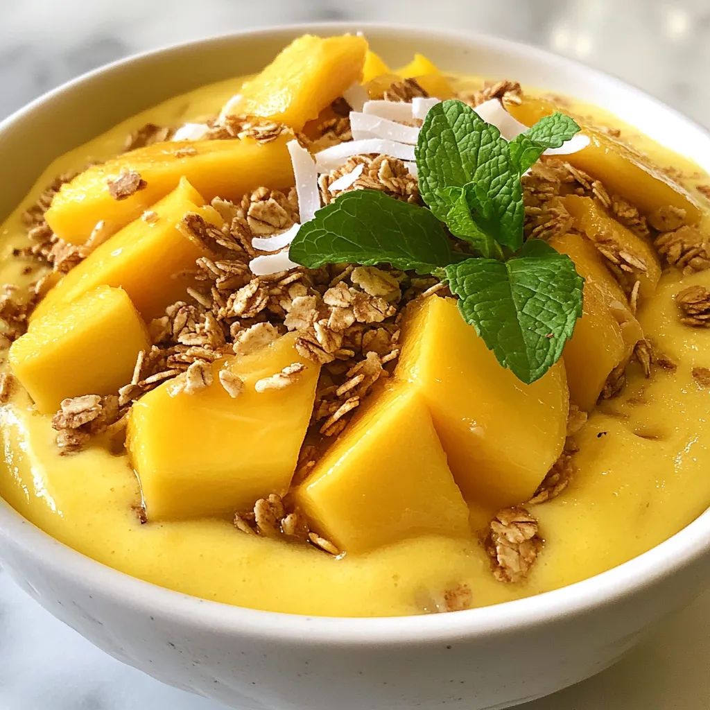 Coconut Mango Smoothie Bowl Energizing Breakfast Treat