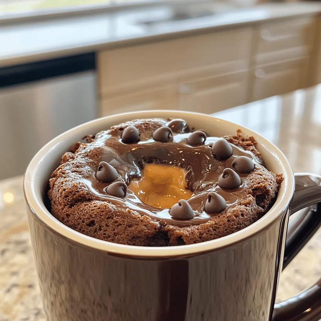 Chocolate Peanut Butter Mug Cake Quick and Easy Snack