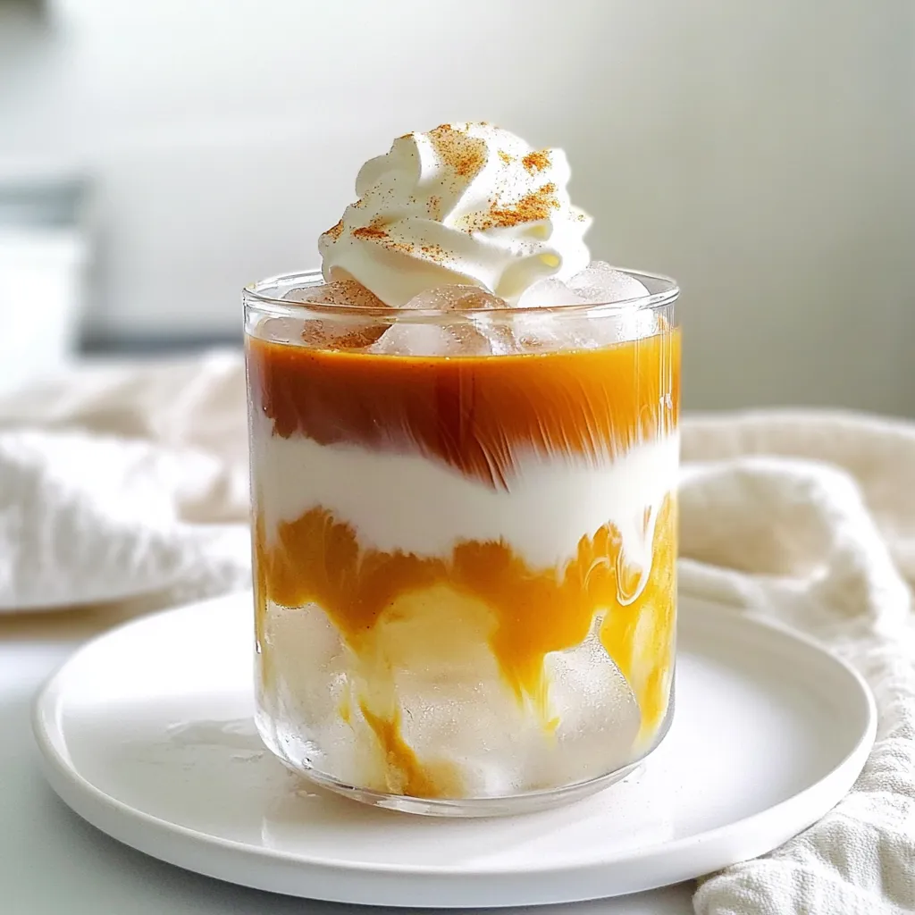 Pumpkin Spice Iced Latte Creamy and Flavorful Drink