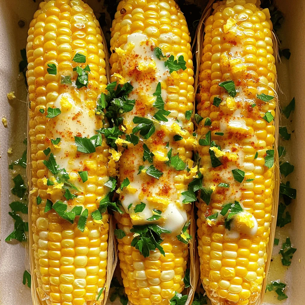 Lemon Garlic Roasted Corn Flavorful and Simple Dish