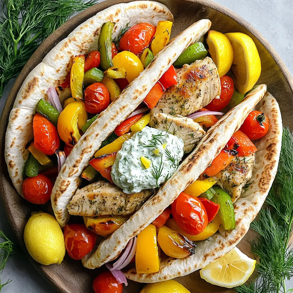 Sheet-Pan Greek Chicken Pita Pockets Delight