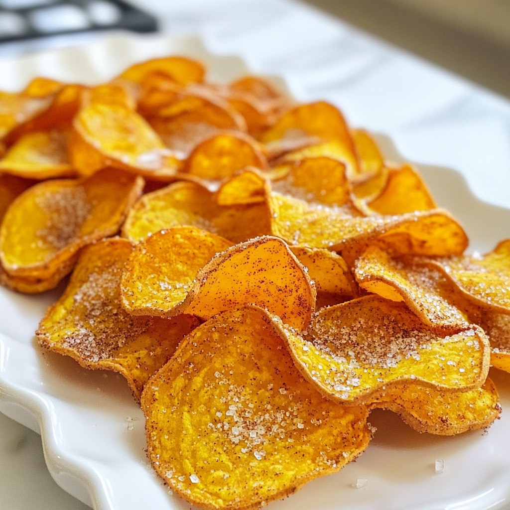 Cinnamon Sugar Sweet Potato Chips Crispy Delight