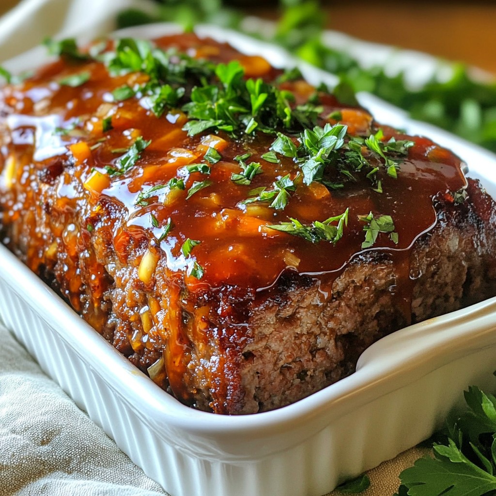 Honey Garlic Meatloaf Flavorful and Simple Recipe