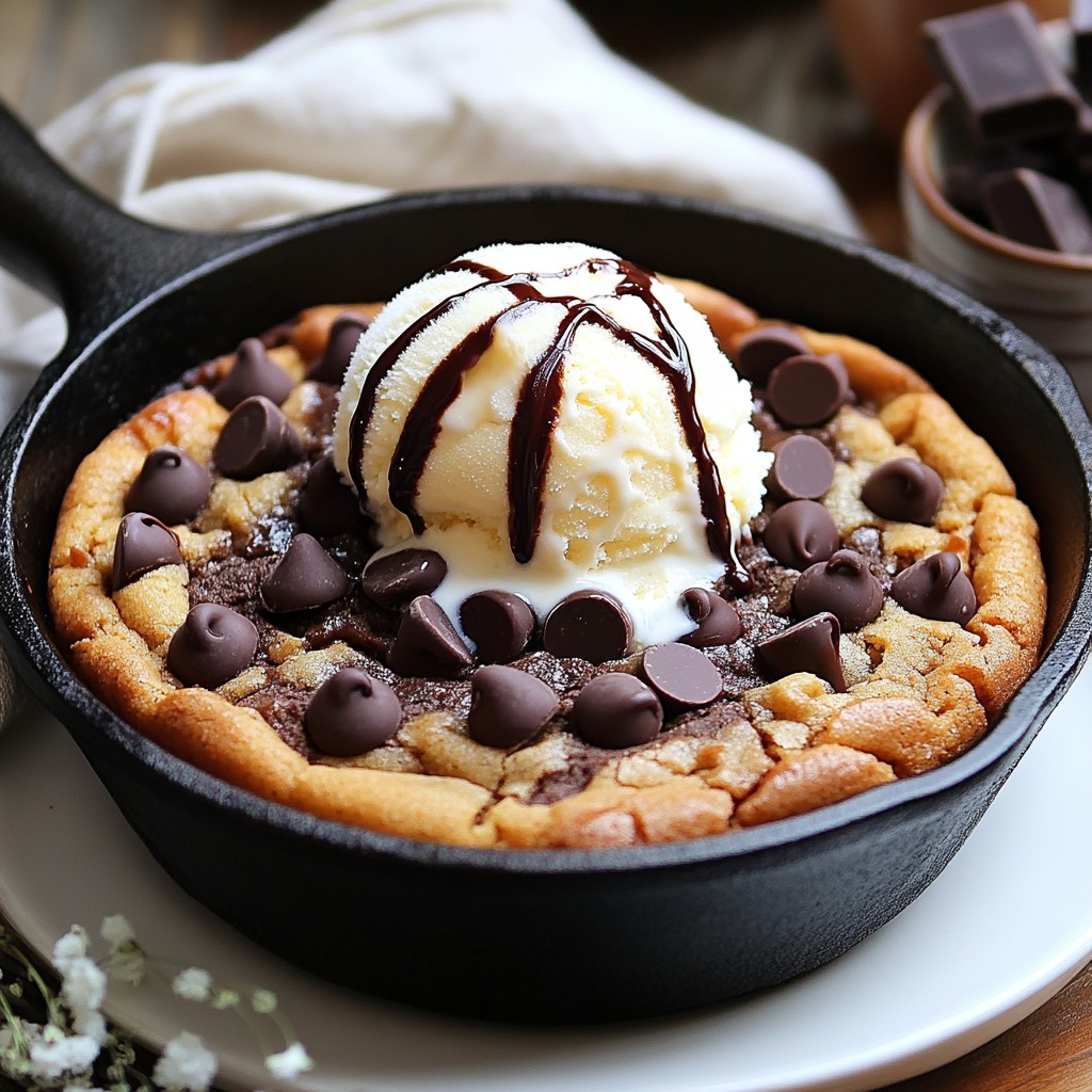 Chocolate Chip Cookie Skillet Delightful Dessert Recipe