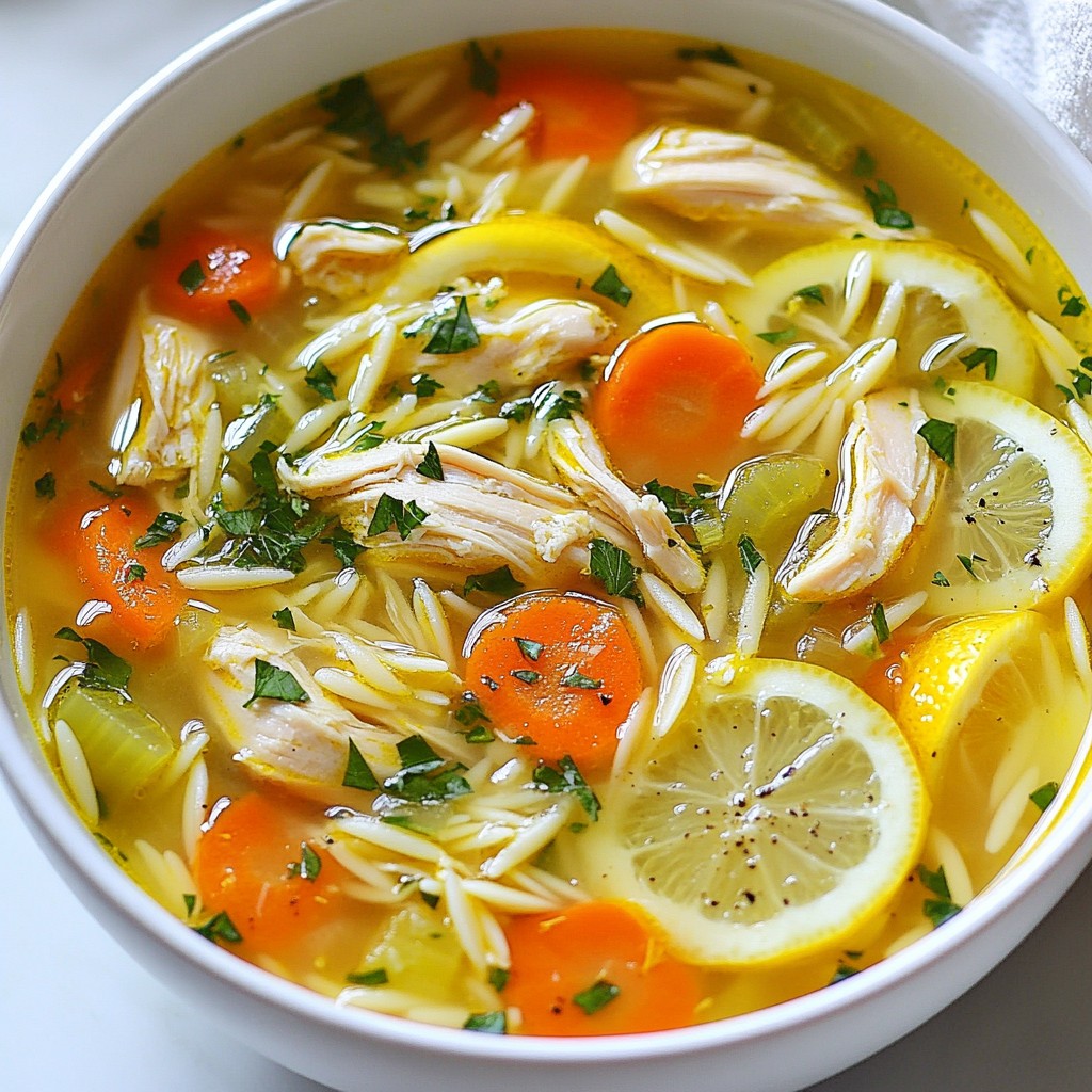 Greek Lemon Chicken Soup Comforting and Flavorful Bowl