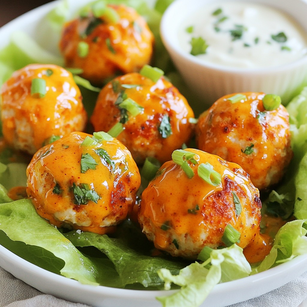 Buffalo Ranch Chicken Meatballs Savory Flavor Boost