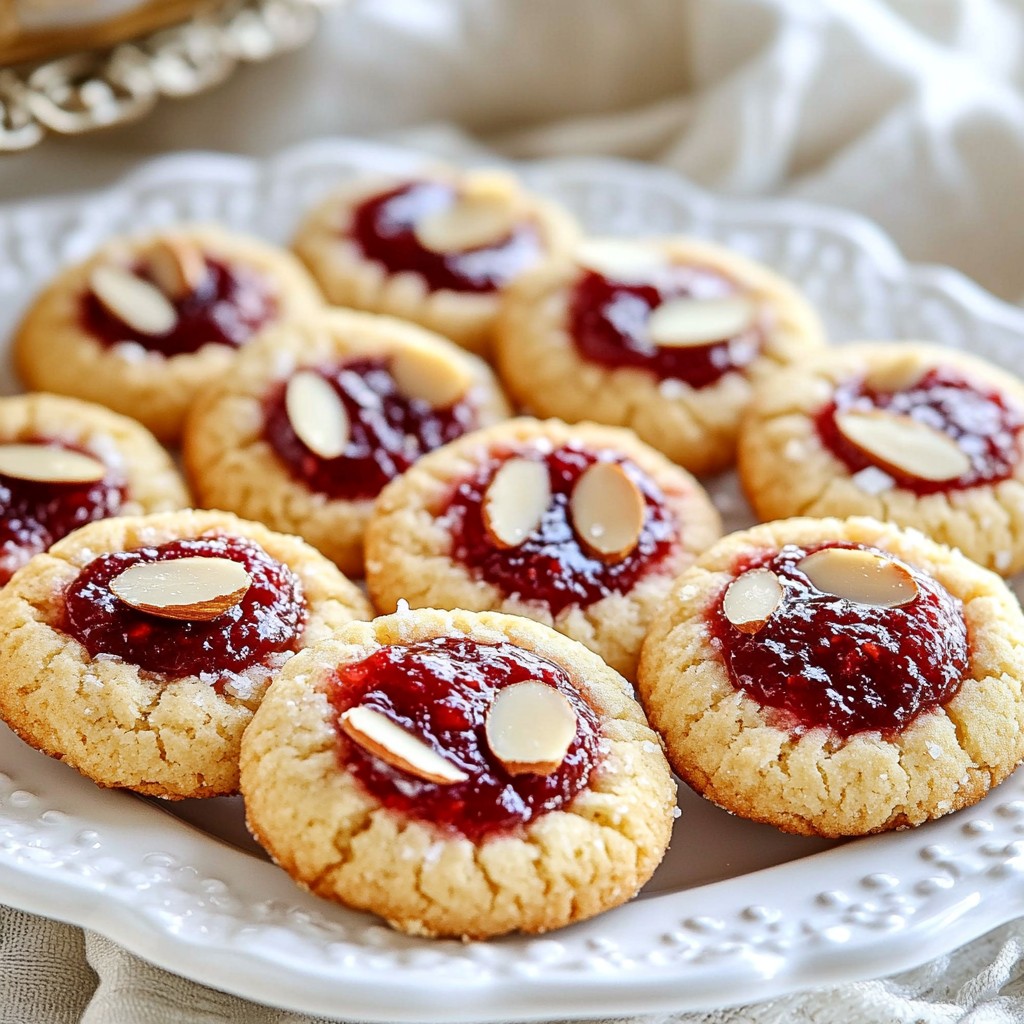 Raspberry Almond Thumbprint Cookies Simple Delight