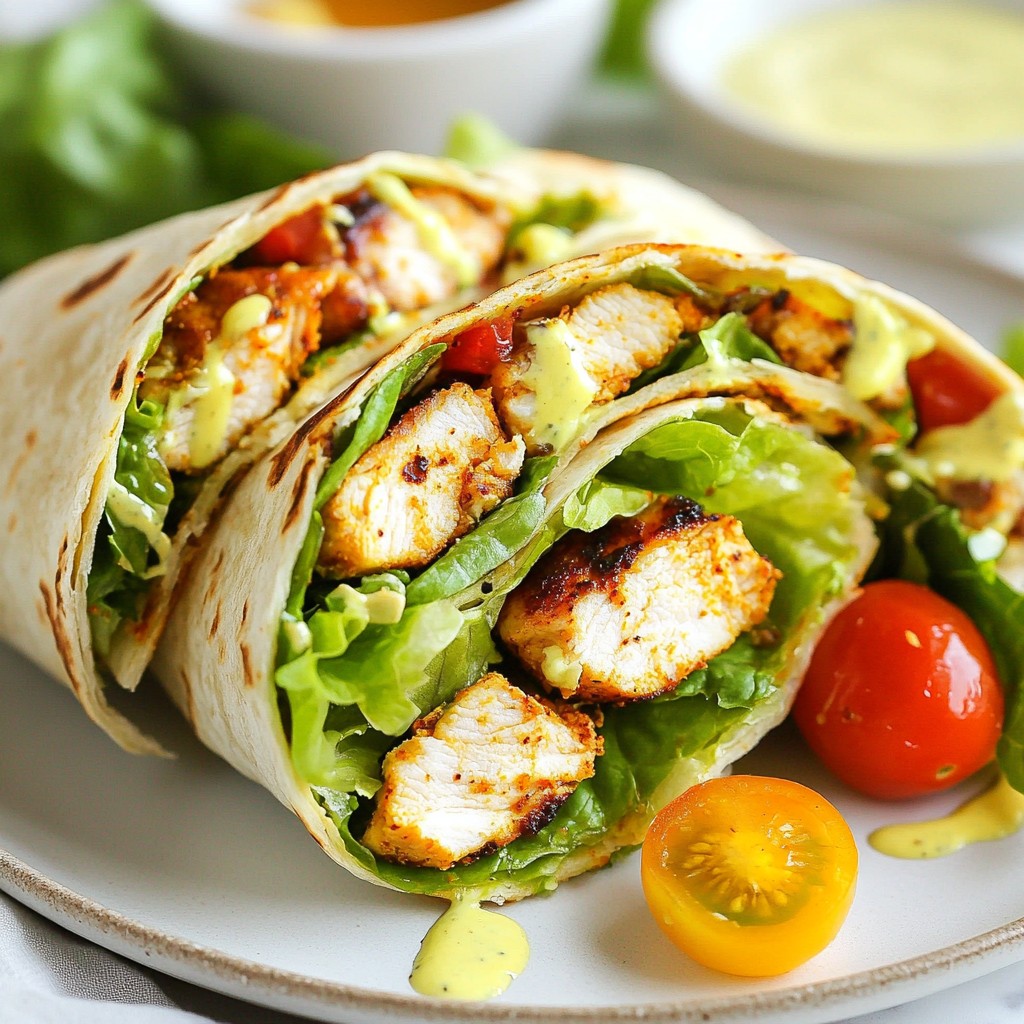 Spicy Cajun Chicken Caesar Wraps Flavorful and Easy