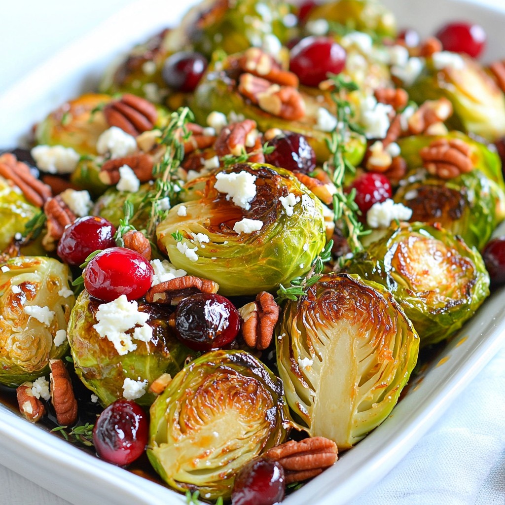 Roasted Brussels Sprouts with Cranberries Delight